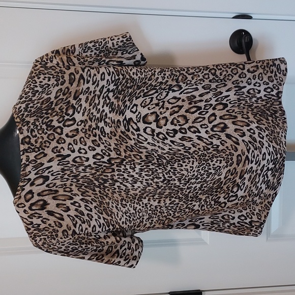 Vintage Neiman Marcus Exclusive Animal Print Blouse Size XL - Picture 3 of 5